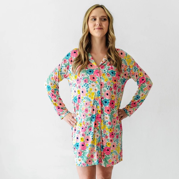 Little Sleepies Women’s Secret Garden Sleep Shirt ~ Small - Picture 3 of 7